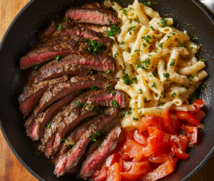 Beef: The star of the show is tender, juicy steak. Opt for ribeye, sirloin, or another cut known for its flavor and tenderness. Slice the beef thinly to ensure it cooks quickly and evenly.
Pasta: Choose a pasta that can hold up to the hearty sauce and ingredients. Penne, rigatoni, or even rotini are excellent choices. They provide plenty of surface area for the sauce to cling to, ensuring every bite is flavorful.
Cheese: A combination of provolone and mozzarella cheese is traditional, offering a perfect blend of creaminess and meltiness. You can also add a bit of cheddar for extra flavor.
Onions: Sautéed onions add a sweet and savory depth to the dish. Yellow or white onions work best, but feel free to experiment with different varieties.
Bell Peppers: Green bell peppers add a pop of color and a slight crunch. Red, yellow, or orange peppers can be used for a sweeter taste.
Garlic: Fresh garlic enhances the overall flavor, adding a subtle, aromatic touch.
Beef Broth: A rich beef broth serves as the base for the sauce, adding depth and moisture.
Heavy Cream: For a creamy, luscious sauce, heavy cream is essential. It combines with the cheese to create a silky, indulgent texture.
Seasonings: Don't forget salt, pepper, and a touch of Worcestershire sauce to enhance the beefy flavors. Optional seasonings like paprika, thyme, or parsley can be added to taste.