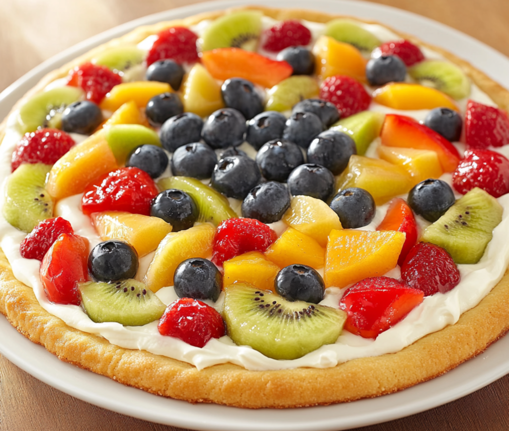 Colorful Fruit Pizza Cookie Delight