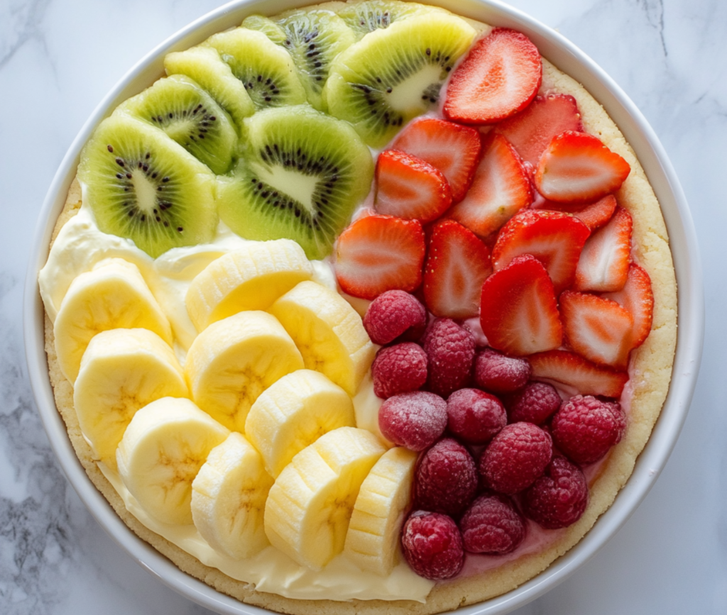 Colorful Fruit Pizza Cookie Delight