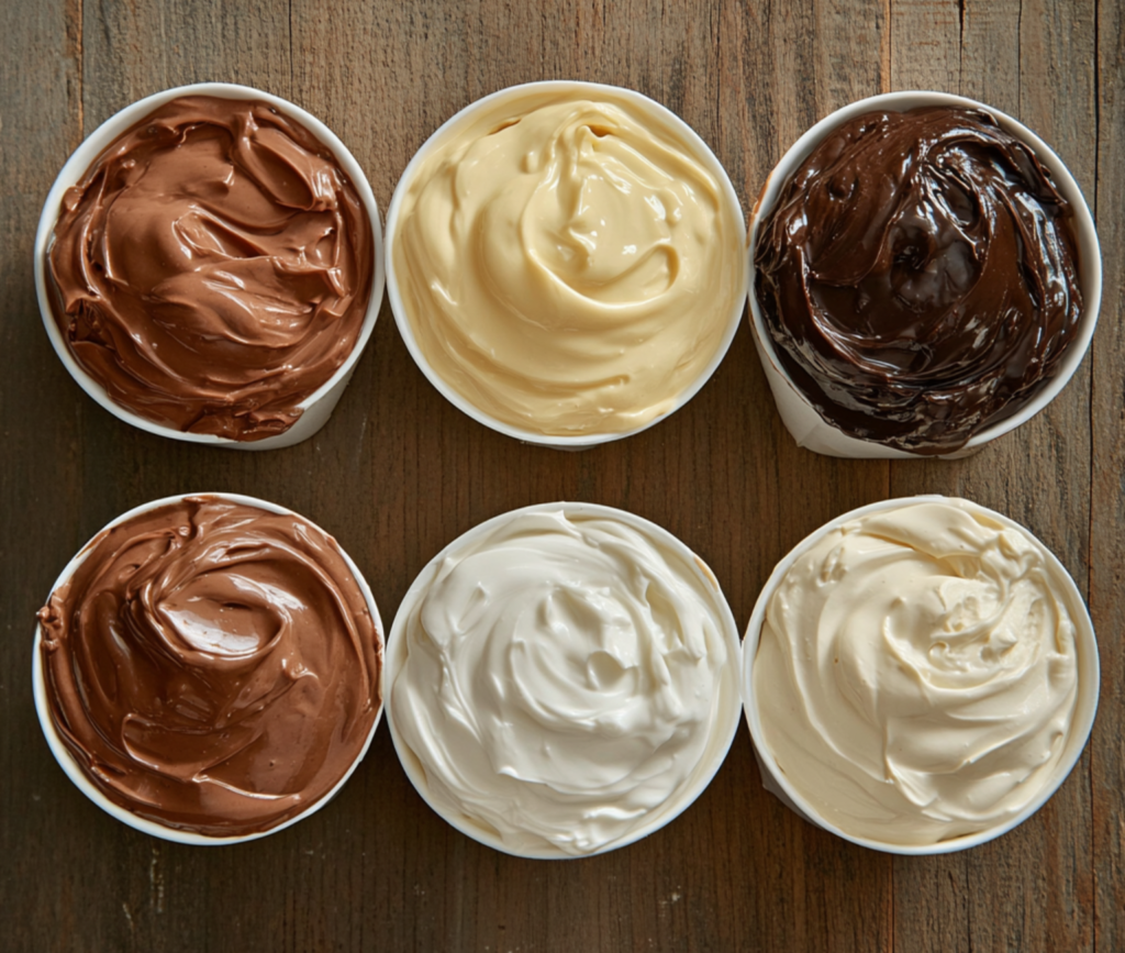 Cool Whip and Pudding Frosting on a Chocolate Cake