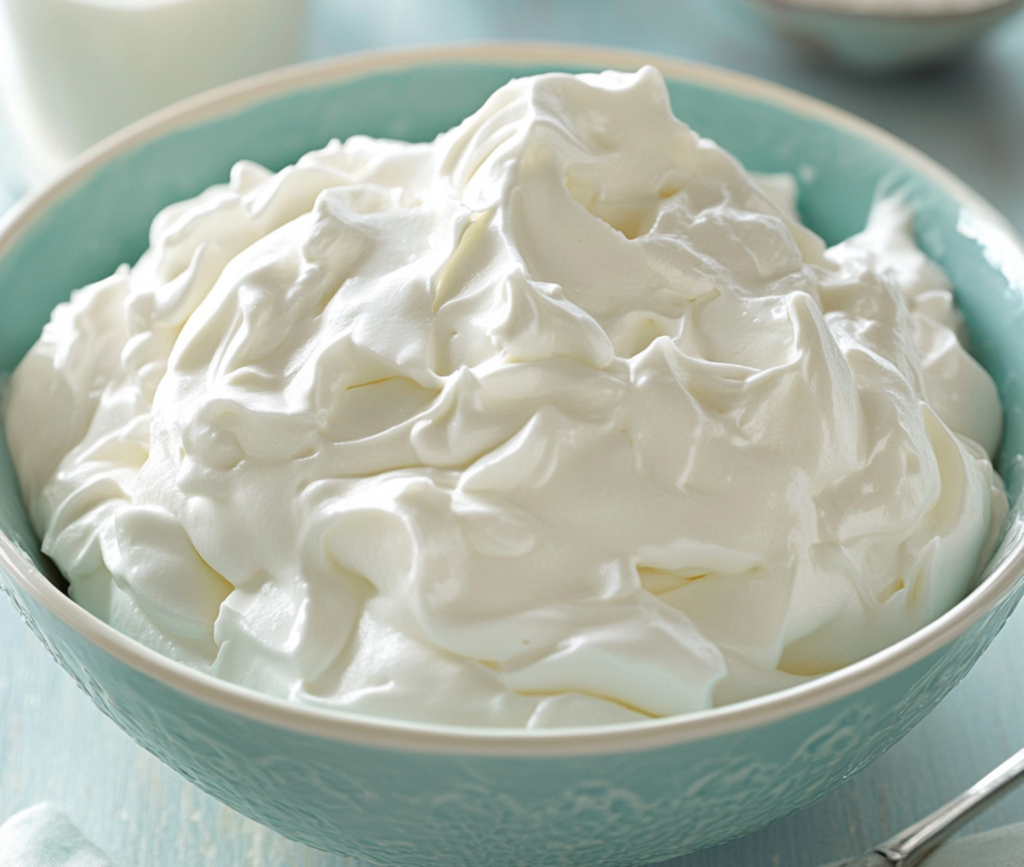 Cool Whip and Pudding Frosting on a Chocolate Cake