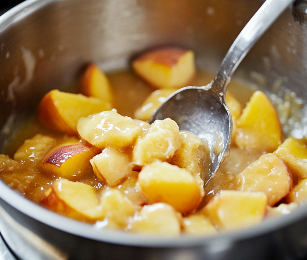 Golden Peach Cobbler Egg Rolls with Vanilla Bean Dipping Sauce