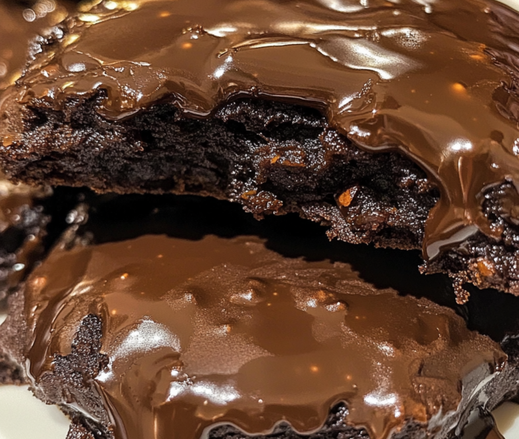 Gooey Chocolate Lava Brownie Cookies Fresh from the Oven