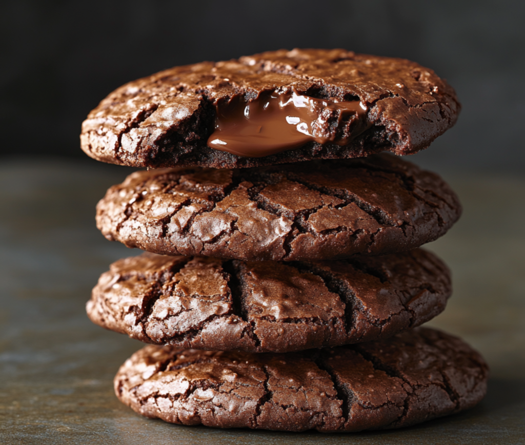 Gooey Chocolate Lava Brownie Cookies Fresh from the Oven