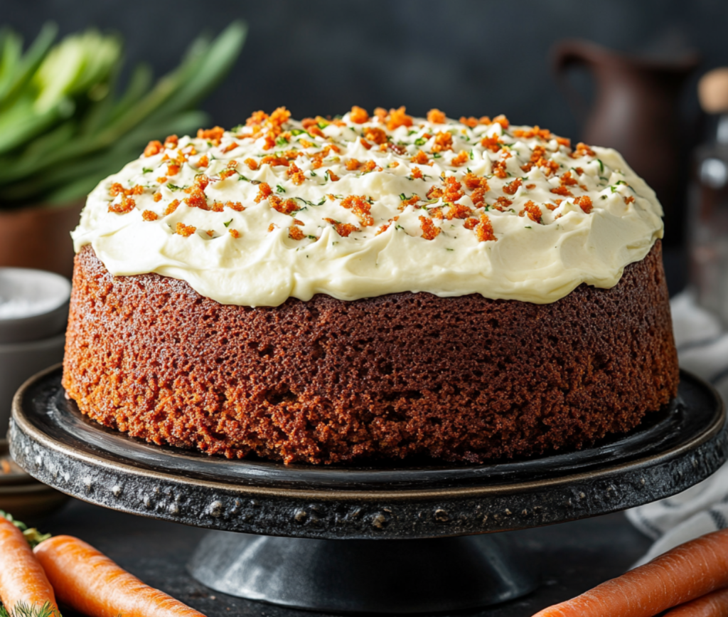 Moist Carrot Zucchini Cake with Cream Cheese Frosting