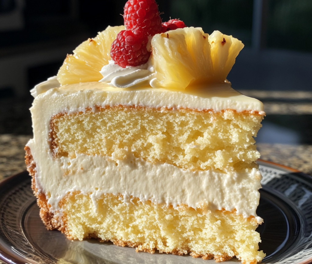 Moist and Fluffy Pineapple Cream Cheese Cake