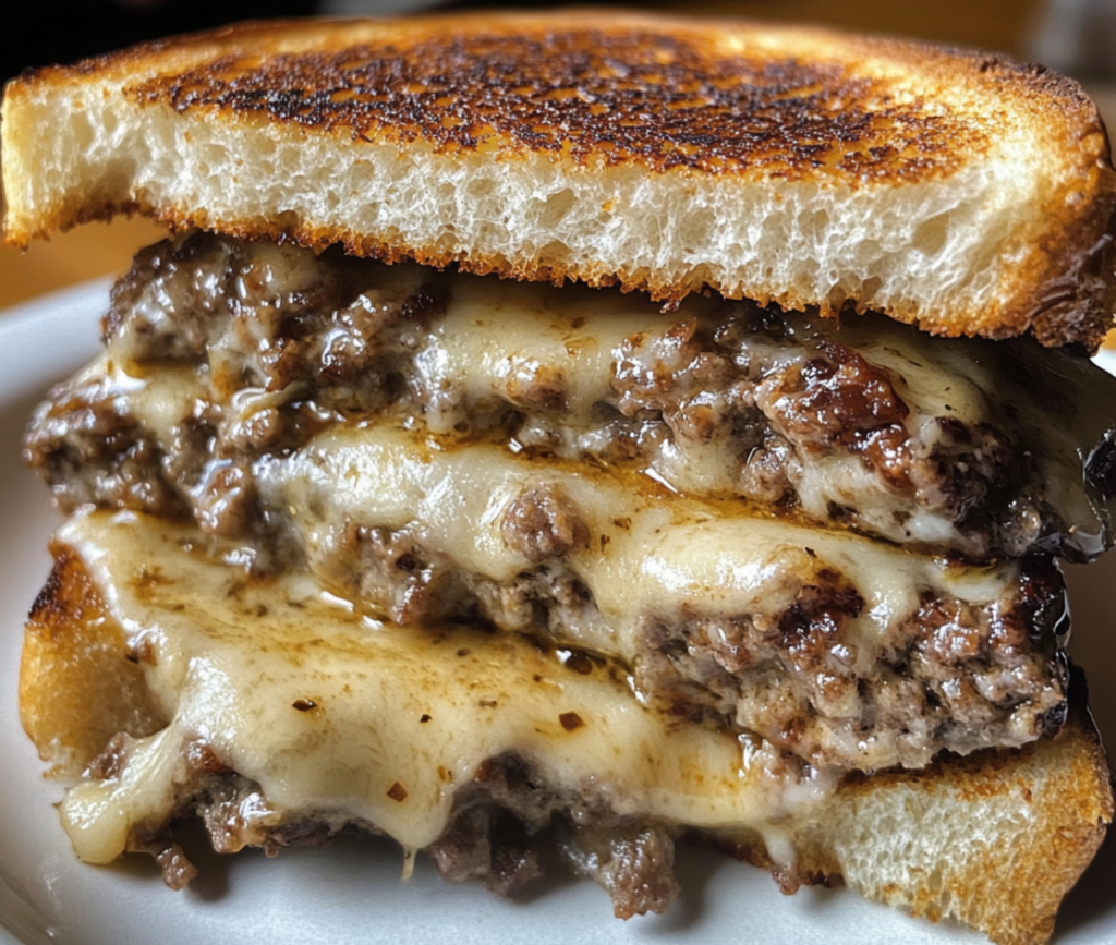 Ultimate Patty Melt with Secret Sauce on Crispy Rye Bread