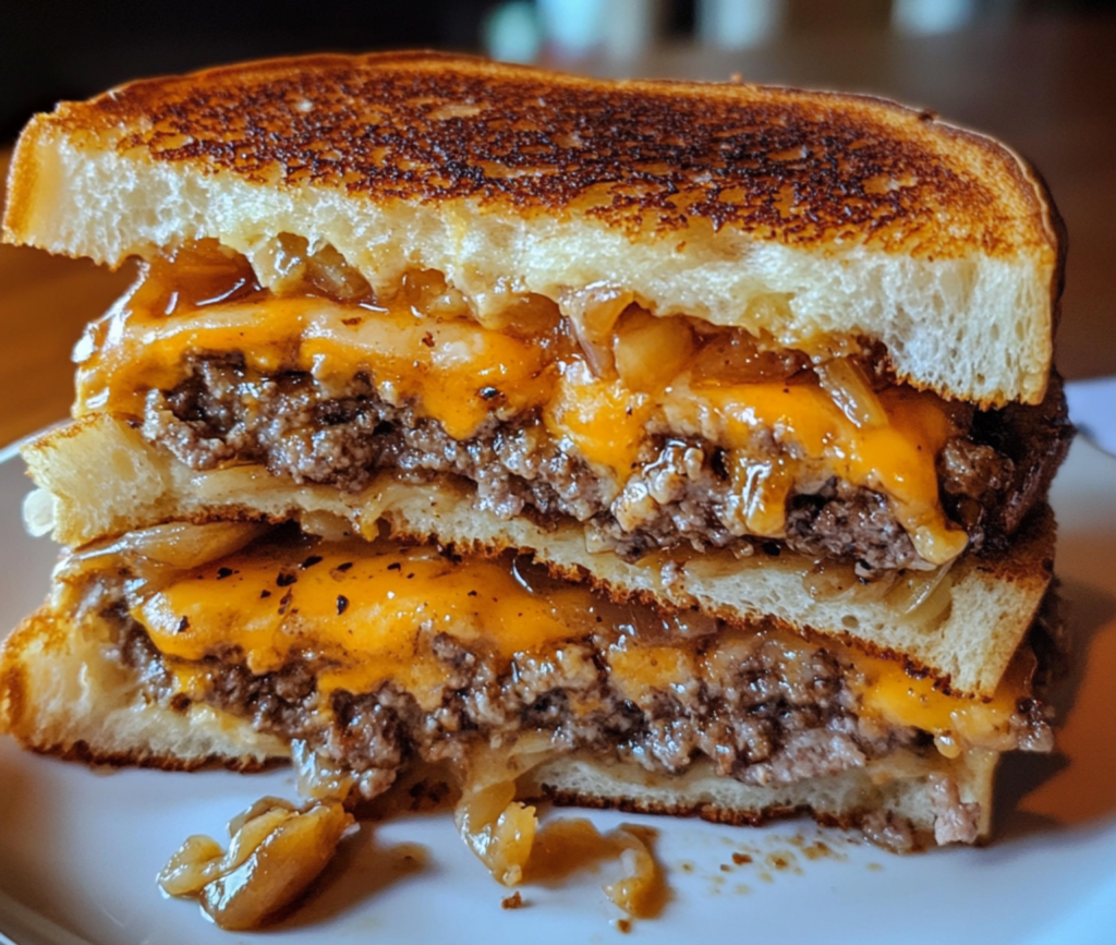 Ultimate Patty Melt with Secret Sauce on Crispy Rye Bread