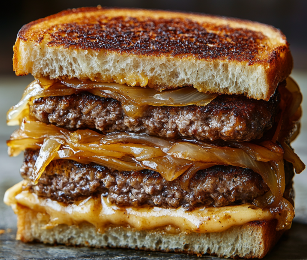 Ultimate Patty Melt with Secret Sauce on Crispy Rye Bread