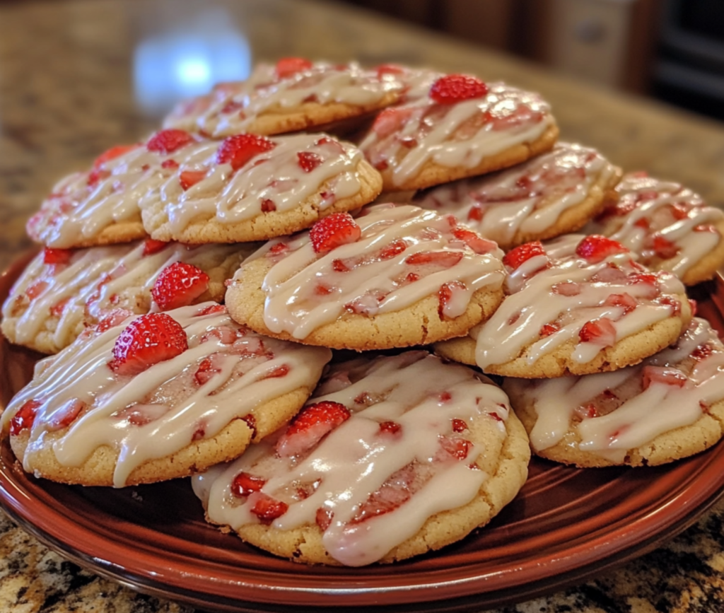 Freshly Baked Irresistible Strawberry Cheesecake Cookies