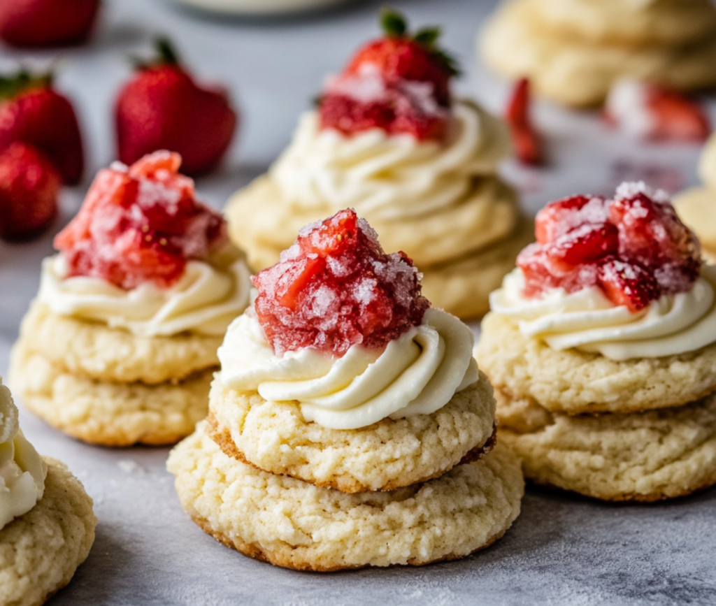 Freshly Baked Irresistible Strawberry Cheesecake Cookies