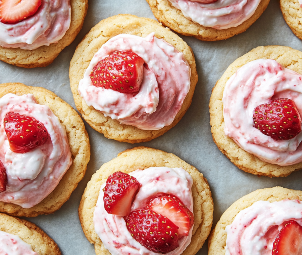 Freshly Baked Irresistible Strawberry Cheesecake Cookies