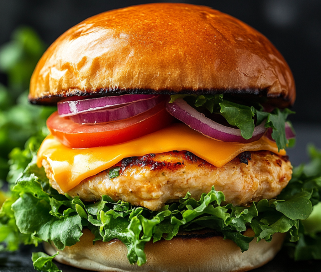 Ultimate Cheddar Ranch Chicken Burger – A Flavor Explosion