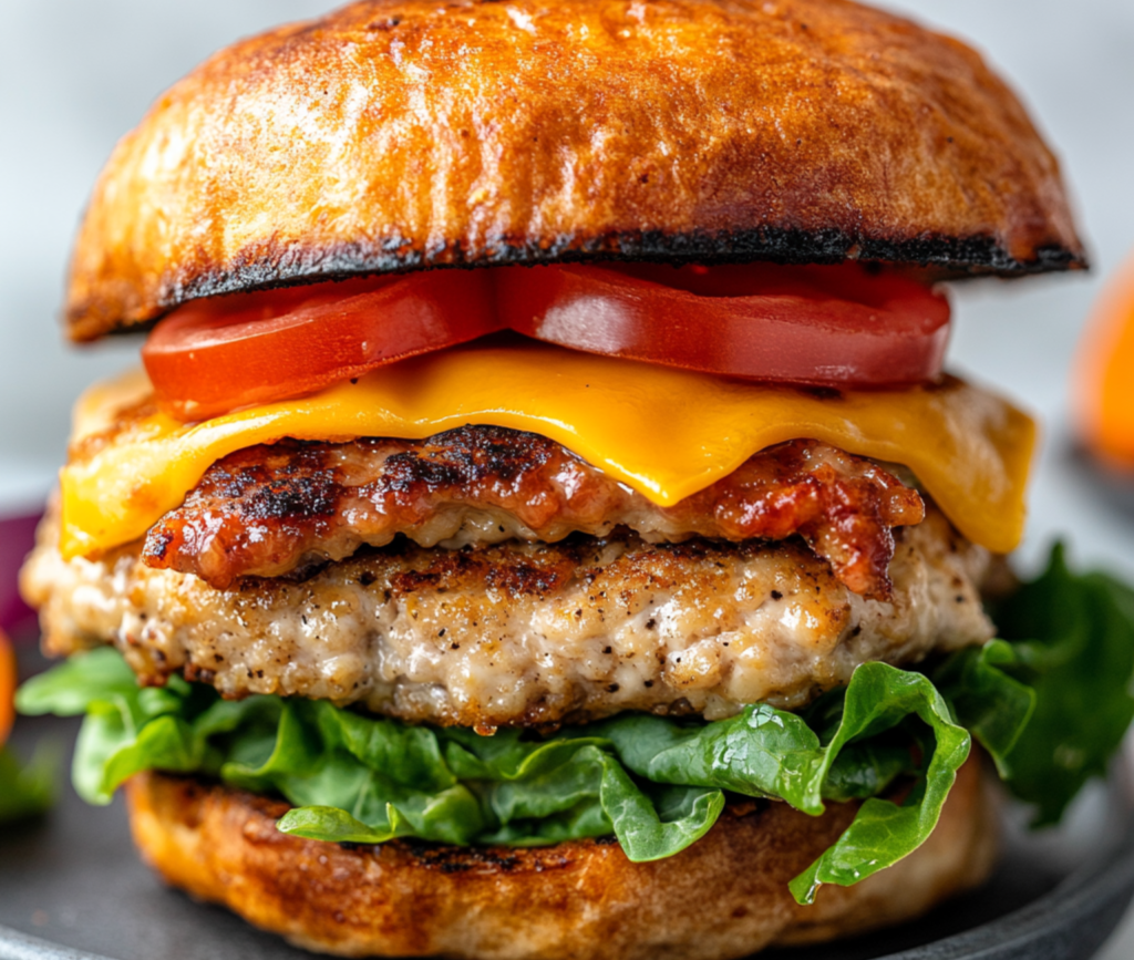 Ultimate Cheddar Ranch Chicken Burger – A Flavor Explosion