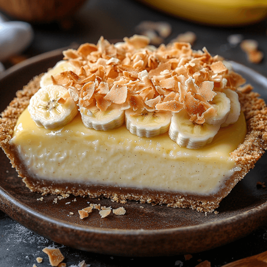 A Perfect Slice of Banana Coconut Cream Pie