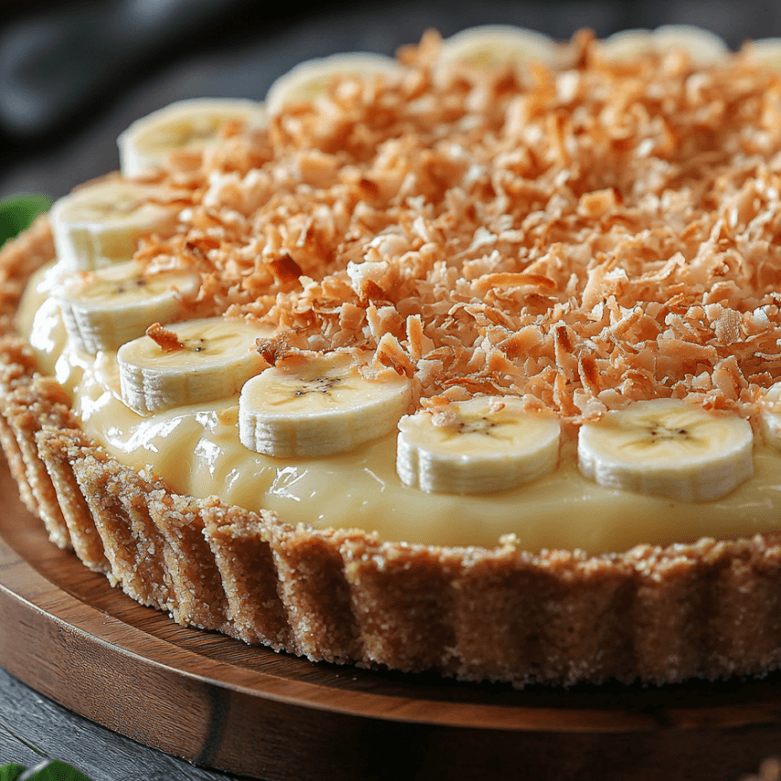 A Perfect Slice of Banana Coconut Cream Pie