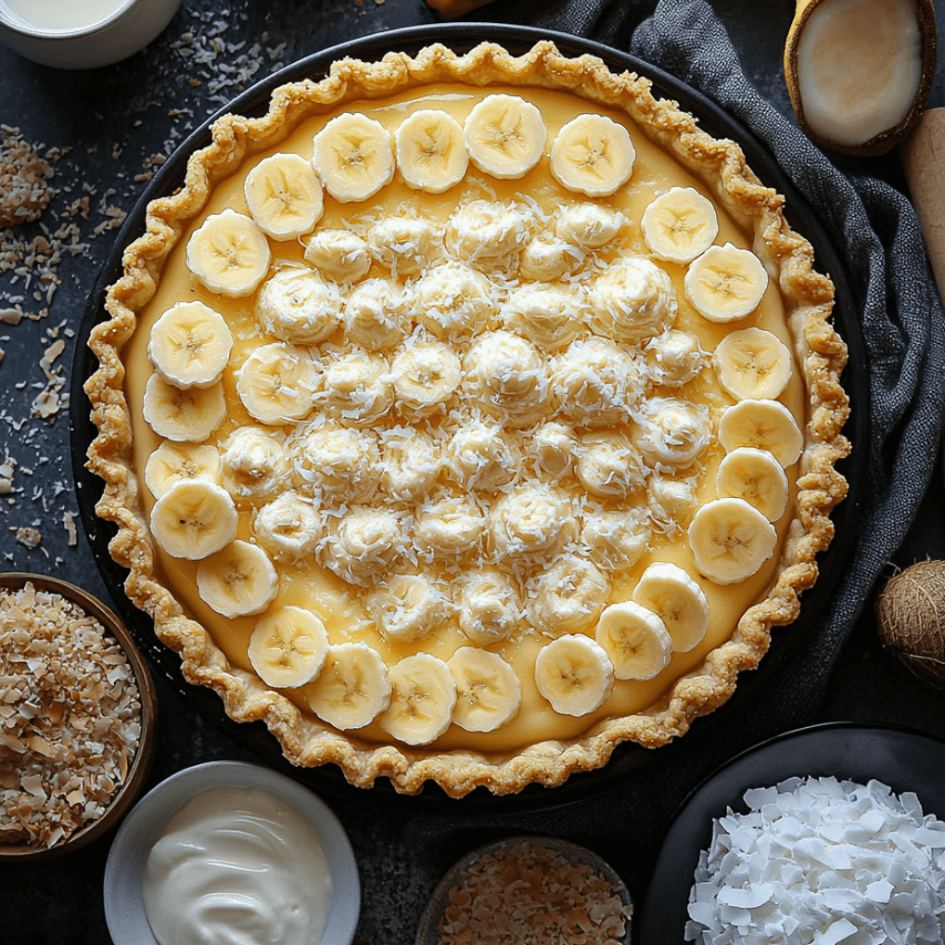 A Perfect Slice of Banana Coconut Cream Pie