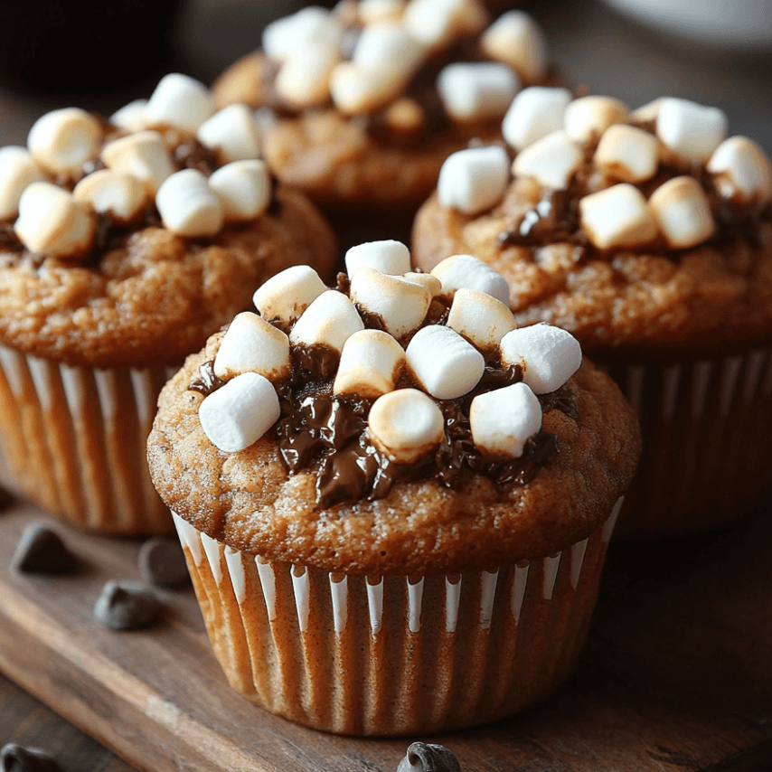 Banana S'mores Muffins: A Gooey Chocolate and Marshmallow Treat