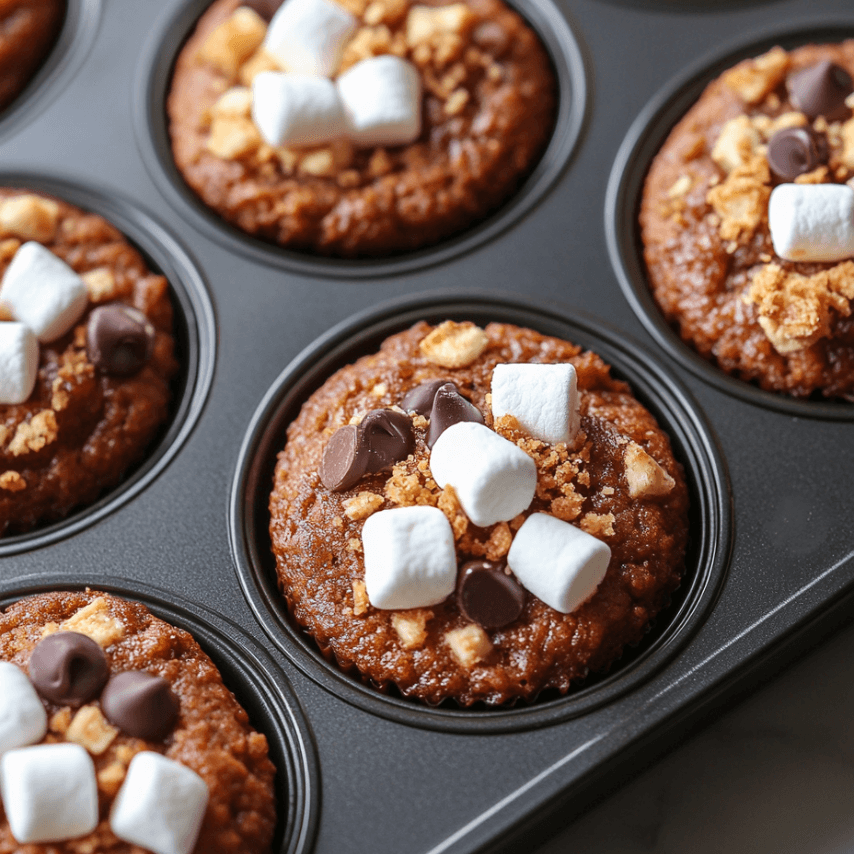 Banana S'mores Muffins: A Gooey Chocolate and Marshmallow Treat