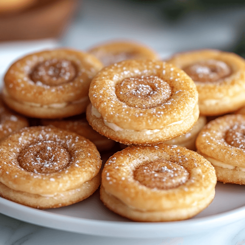 Close-Up of Cinnamon Cheesecake Swirl Cookies