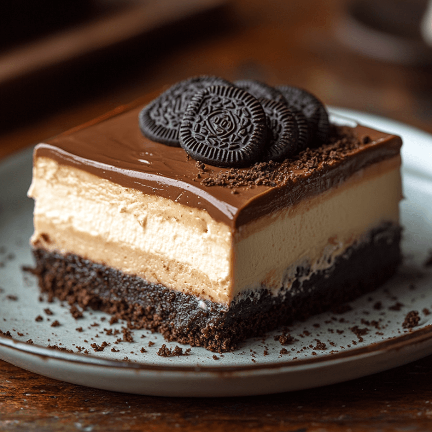 Creamy Oreo Cheesecake Dump Cake Layers