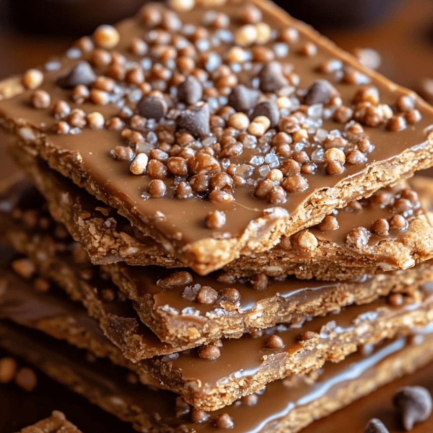 Salted Caramel Pretzel Fudge Squares