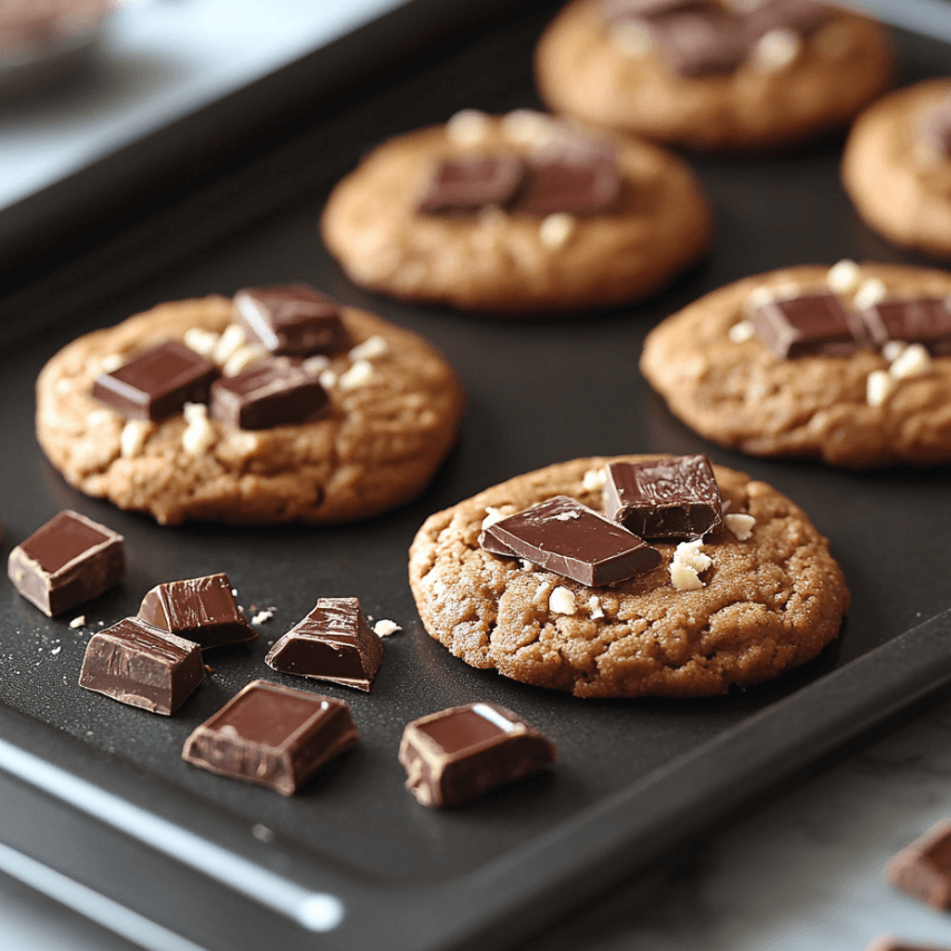 Triple Chocolate Peanut Butter Cookies - A Close-Up Delight