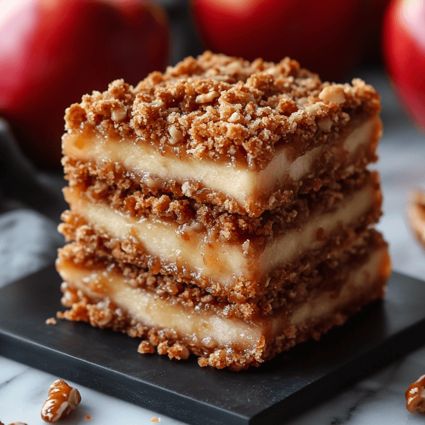 Apple Crumble Pretzel Bars Fresh Out of the Oven