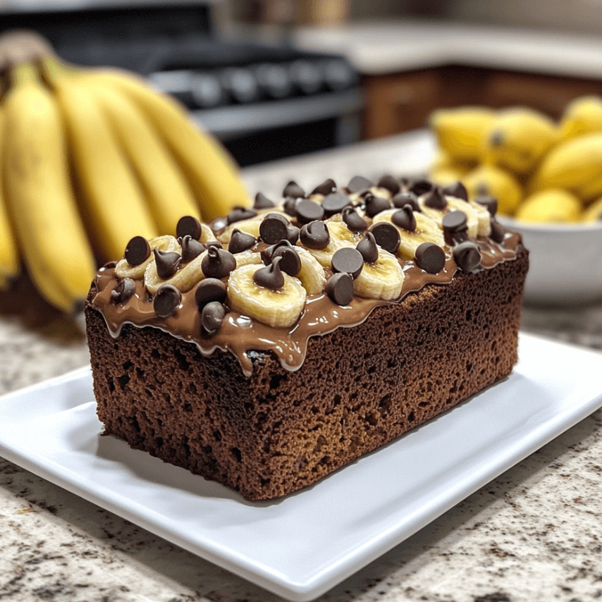 Freshly Baked Chocolate Chip Banana Loaf