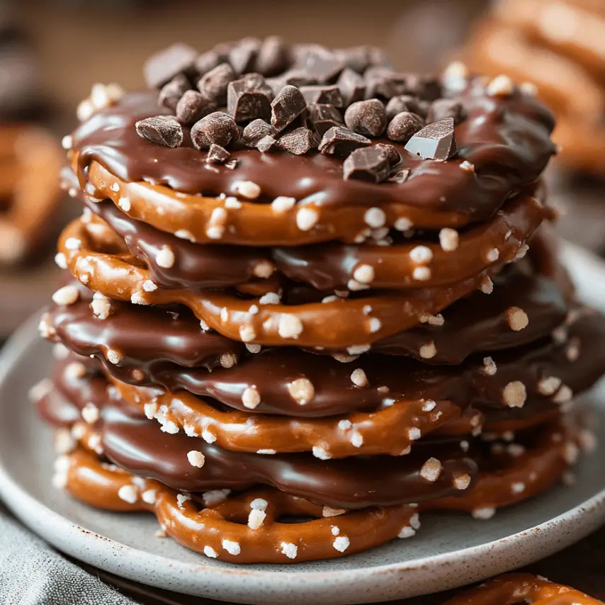 Crunchy Caramel Pretzel Clusters