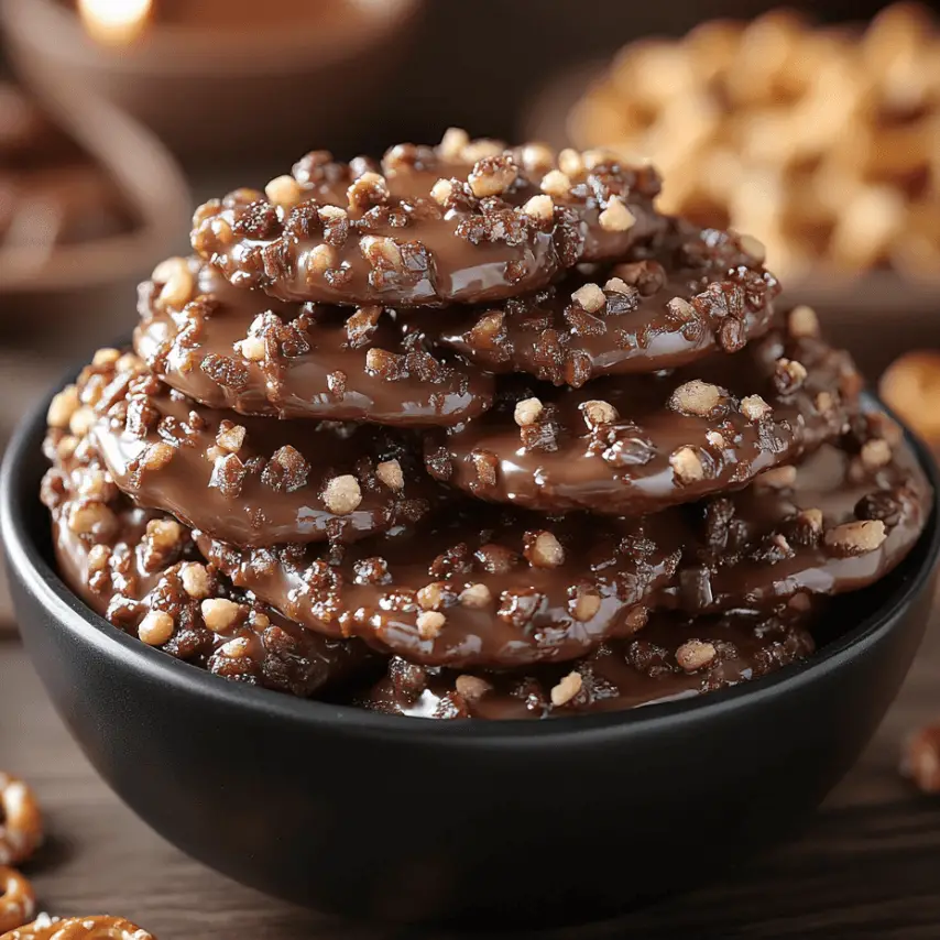 Crunchy Caramel Pretzel Clusters