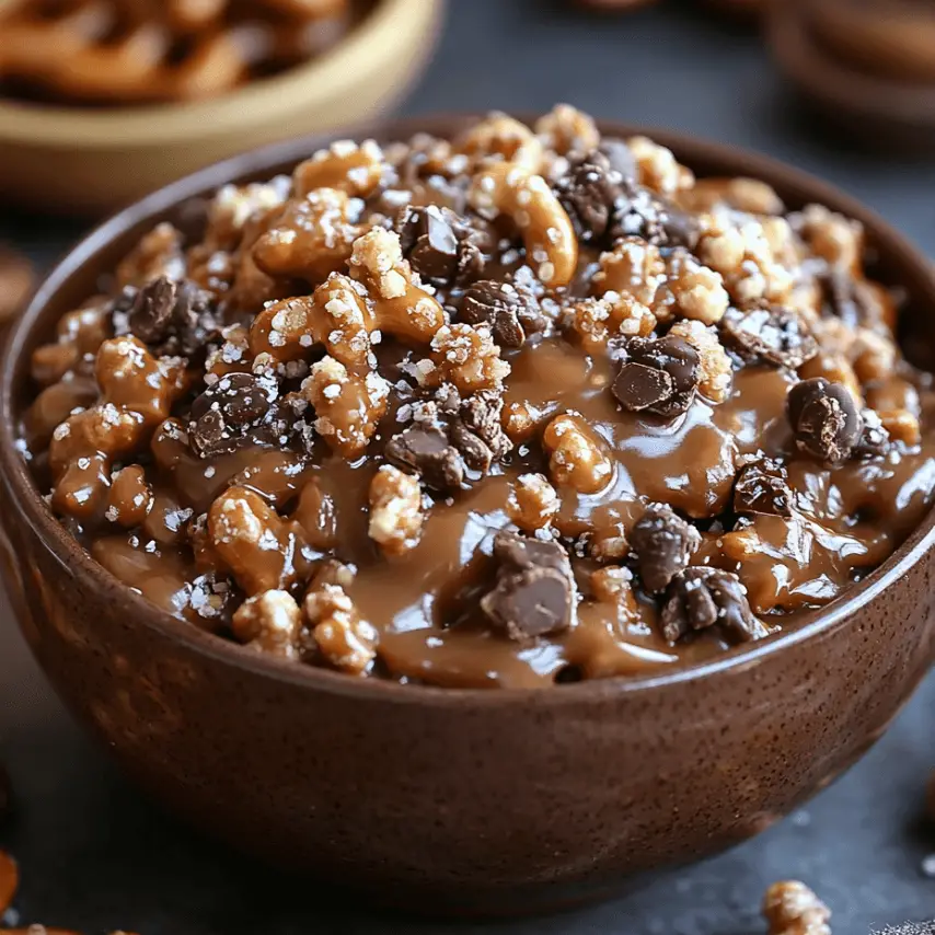 Crunchy Caramel Pretzel Clusters