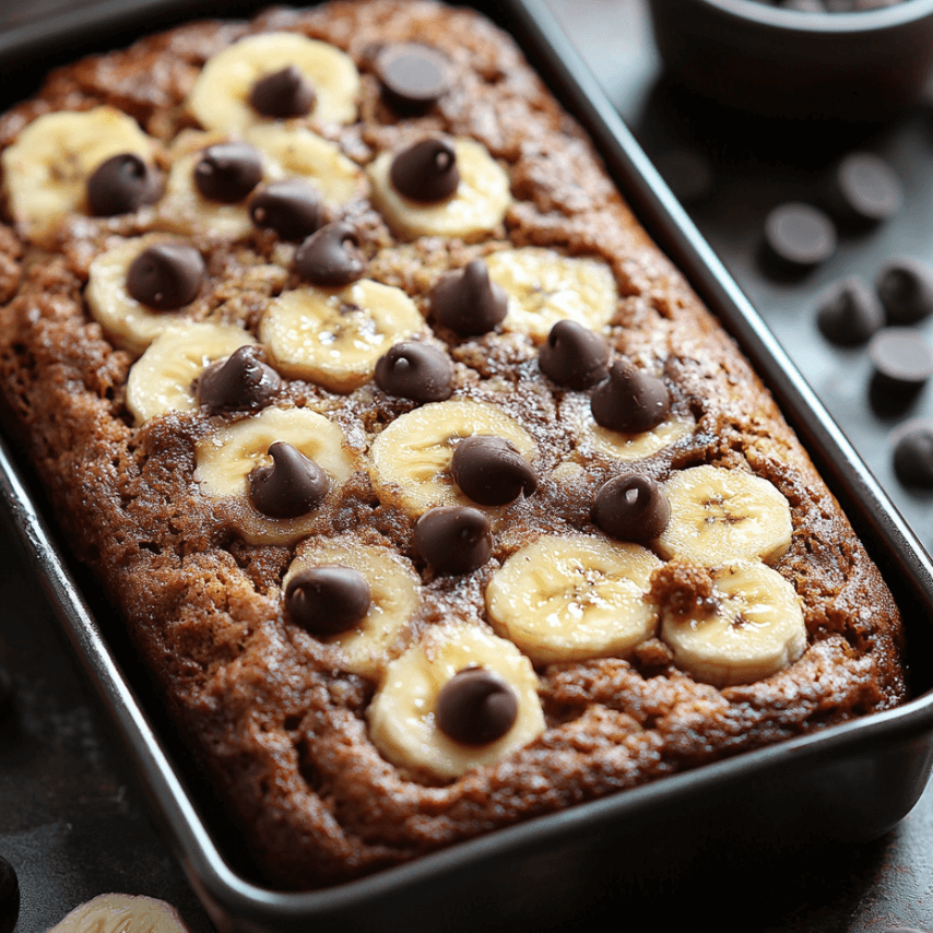 Freshly Baked Chocolate Chip Banana Loaf