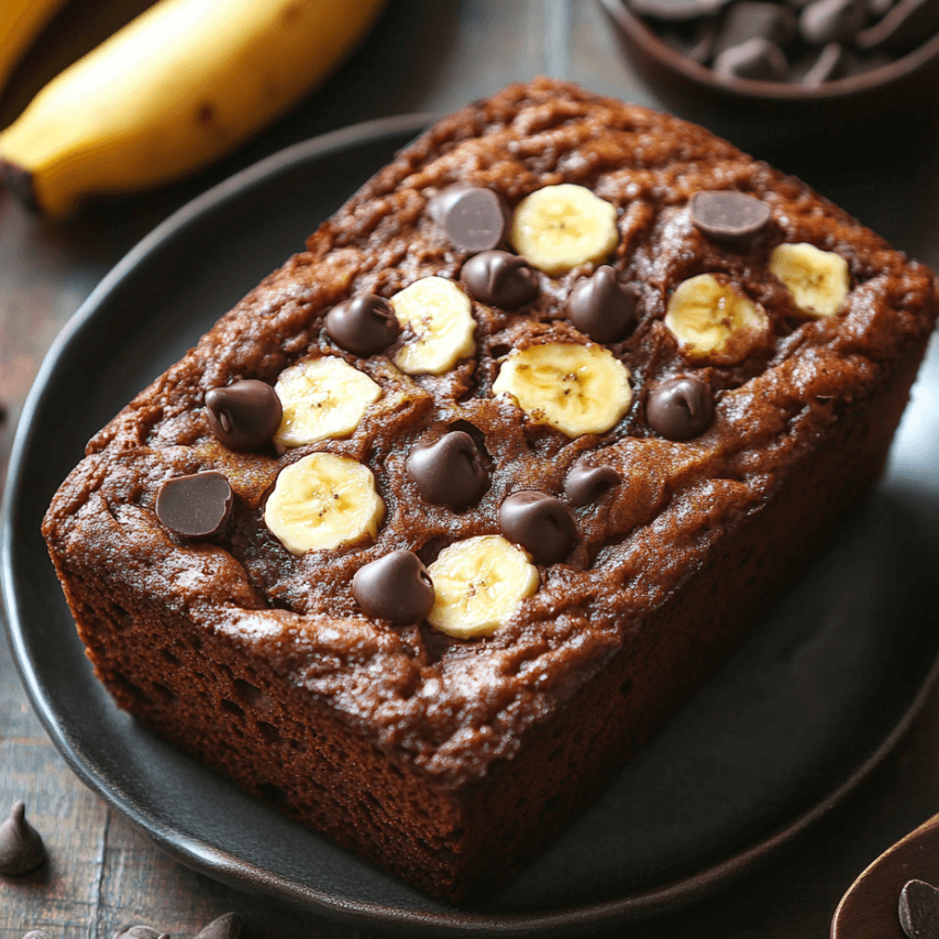 Freshly Baked Chocolate Chip Banana Loaf