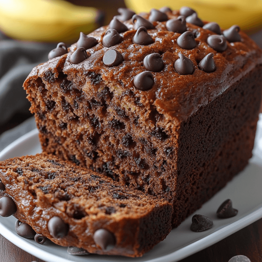 Freshly Baked Chocolate Chip Banana Loaf