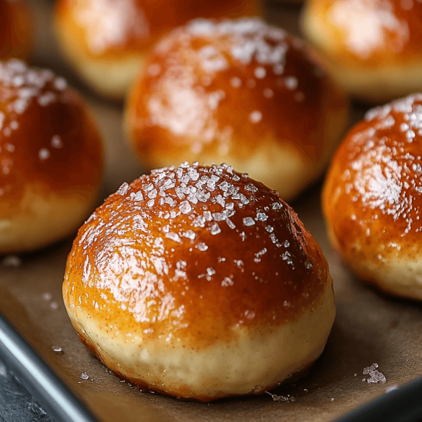 Golden Maple Pretzel Bites on a Baking Tray