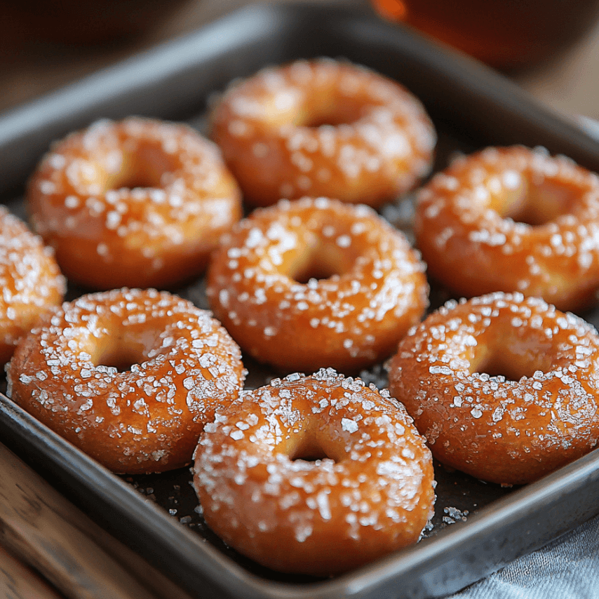 Golden Maple Pretzel Bites on a Baking Tray