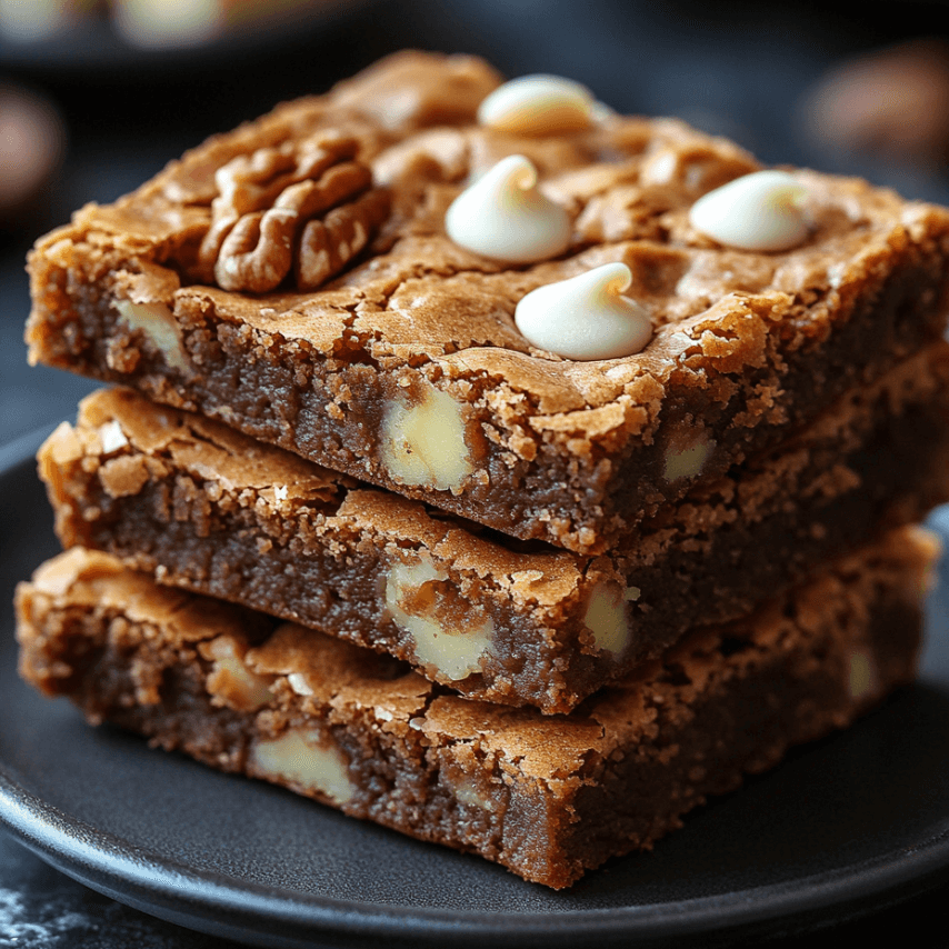 Delicious Orange Ginger Blondies with Pecans