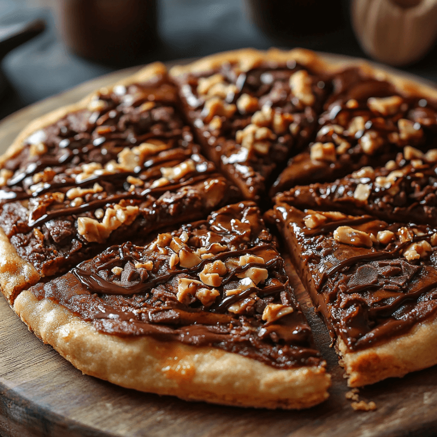 Peanut Butter Brownie Pizza with Toppings