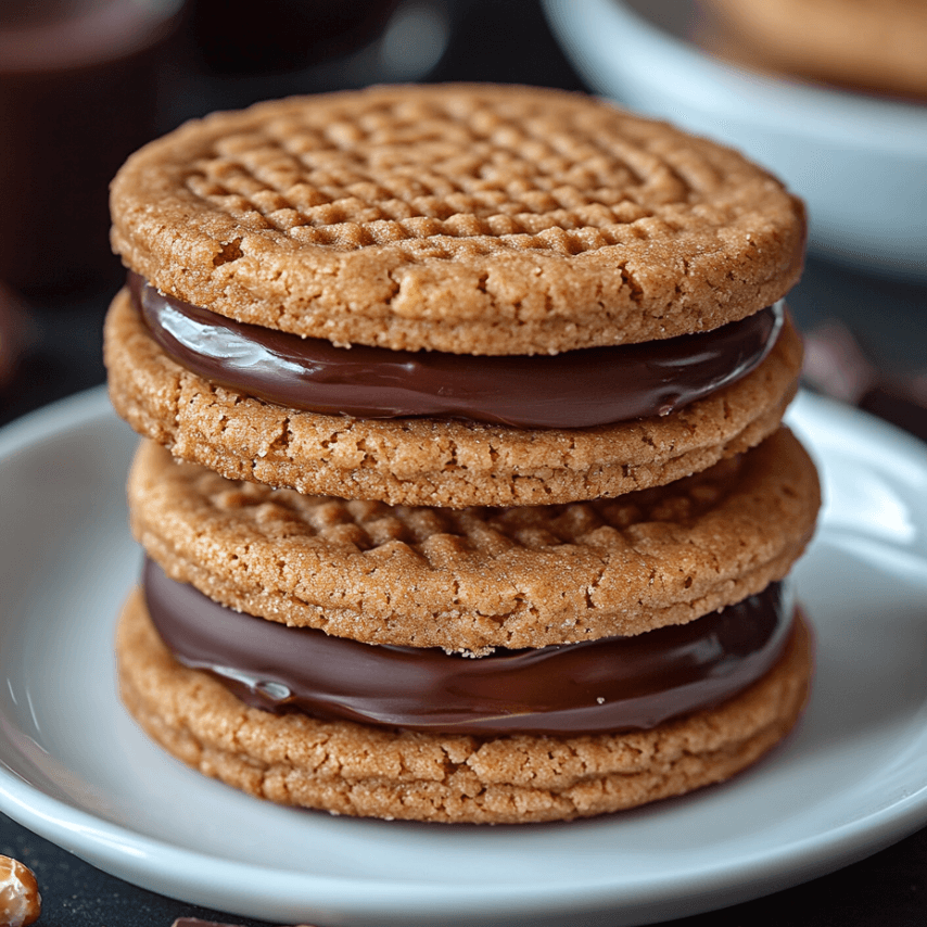 Perfectly Stacked Peanut Butter Sandwich Cookies