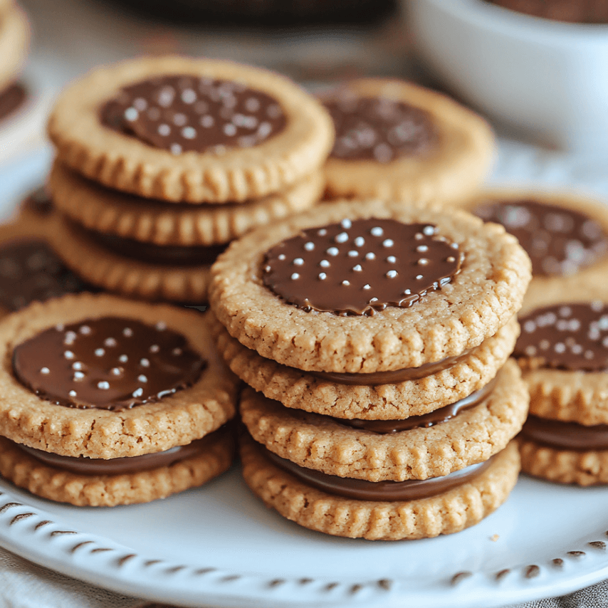 Perfectly Stacked Peanut Butter Sandwich Cookies