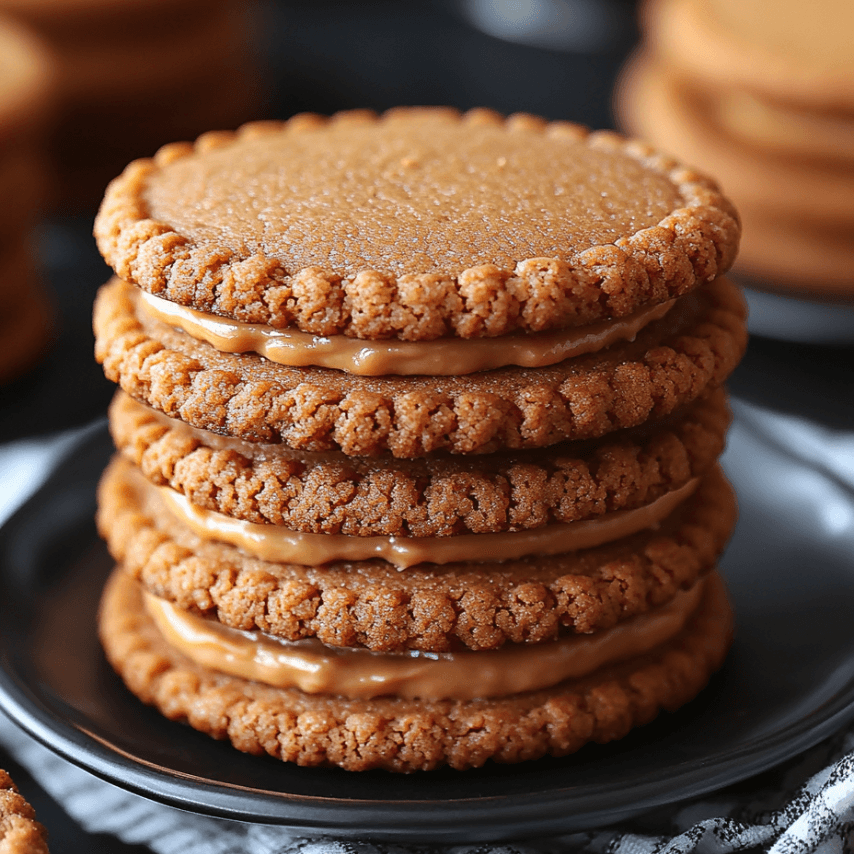 Perfectly Stacked Peanut Butter Sandwich Cookies