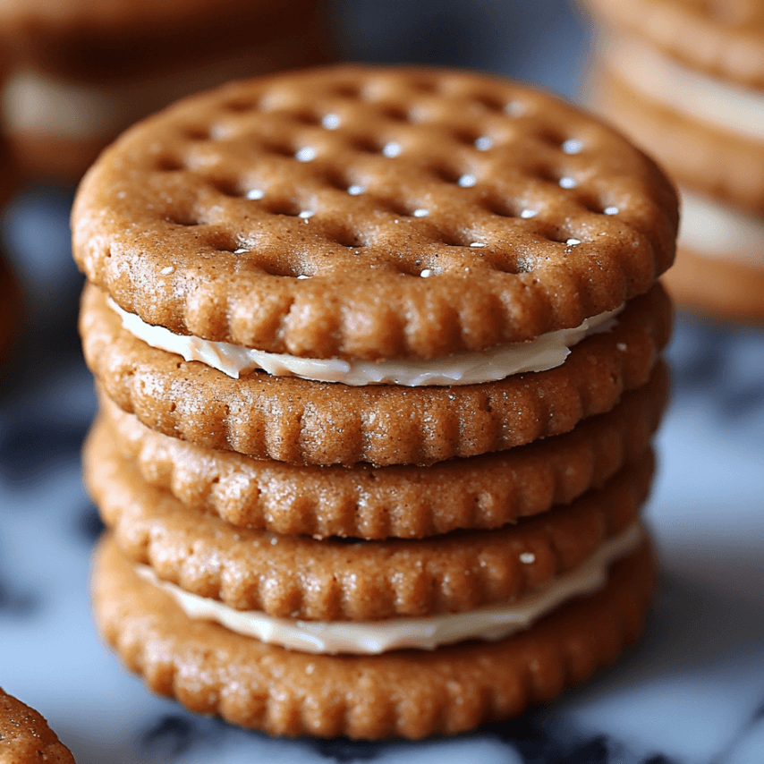 Perfectly Stacked Peanut Butter Sandwich Cookies