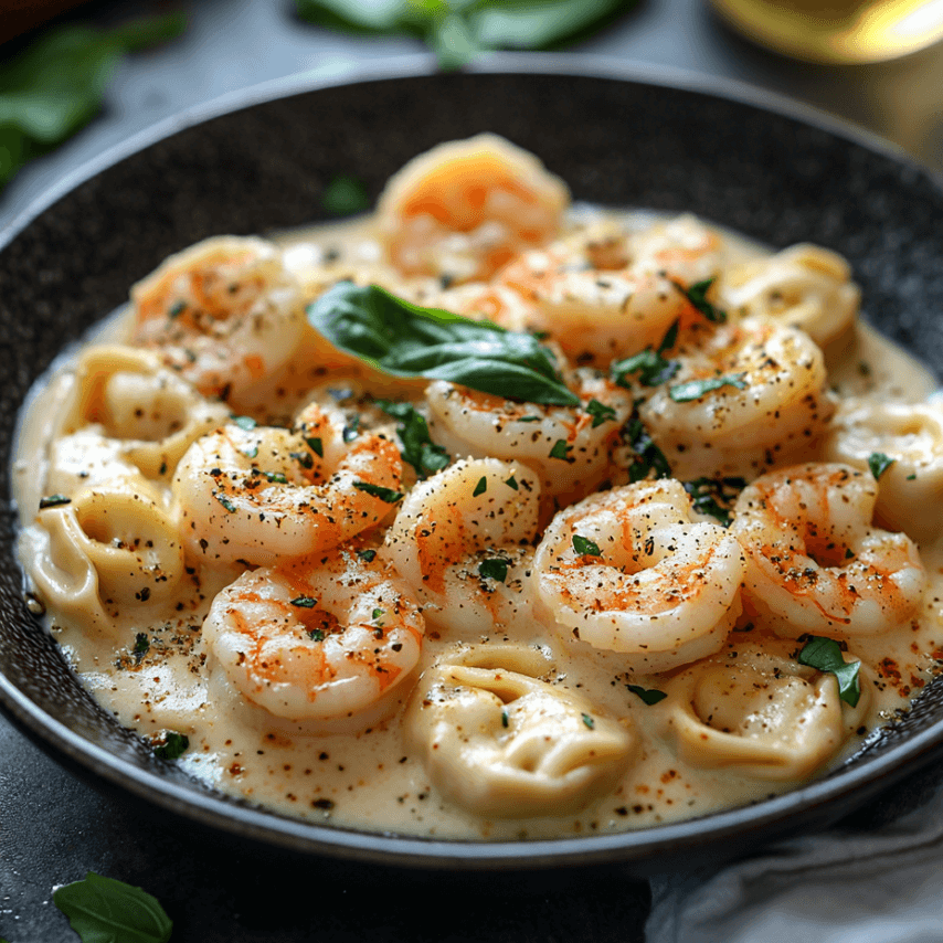 Shrimp Tortellini Alfredo - Creamy & Delicious Recipe