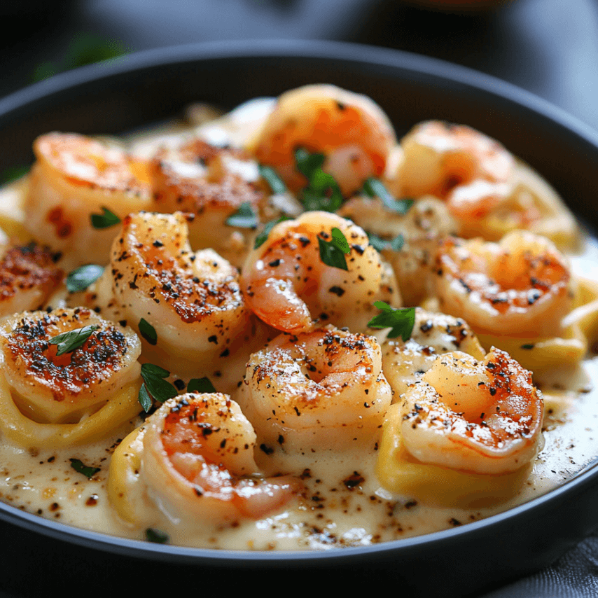 Shrimp Tortellini Alfredo - Creamy & Delicious Recipe