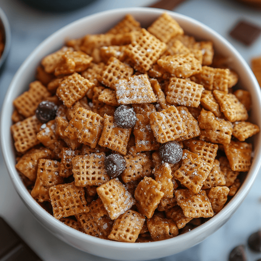 Salted Caramel Muddy Buddies: A Sweet & Salty Delight