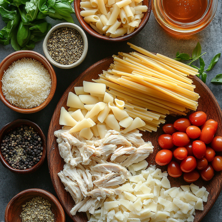 Honey Pepper Alfredo Bake in a Creamy Sauce