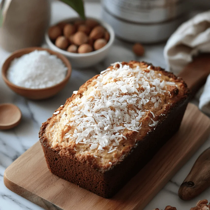 Freshly Baked Banana Coconut Loaf