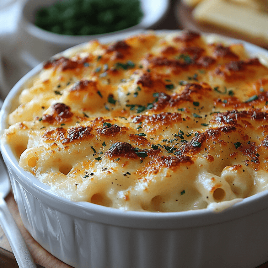 Garlic Parmesan Mac and Cheese – Creamy and Golden Perfection