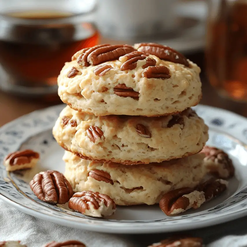 Golden Honey Pecan Scones Fresh Out of the Oven